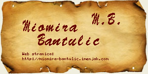 Miomira Bantulić vizit kartica